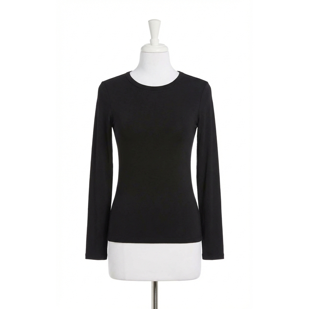 NEW Z SUPPLY second skin crew long sleeve top in black